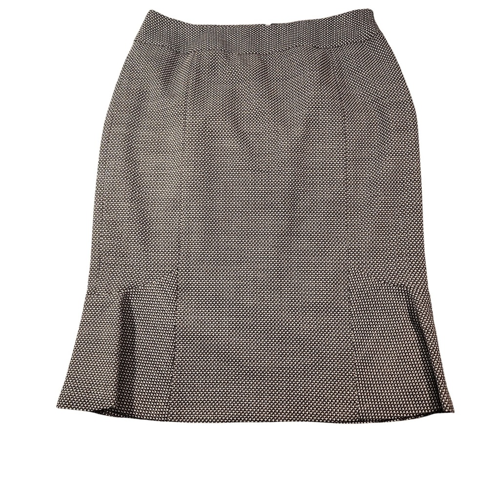Classiques Entier Skirt Womens 6 Black Tweed Wool‎ Blend Pencil Check Lined Work